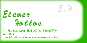 elemer hollos business card